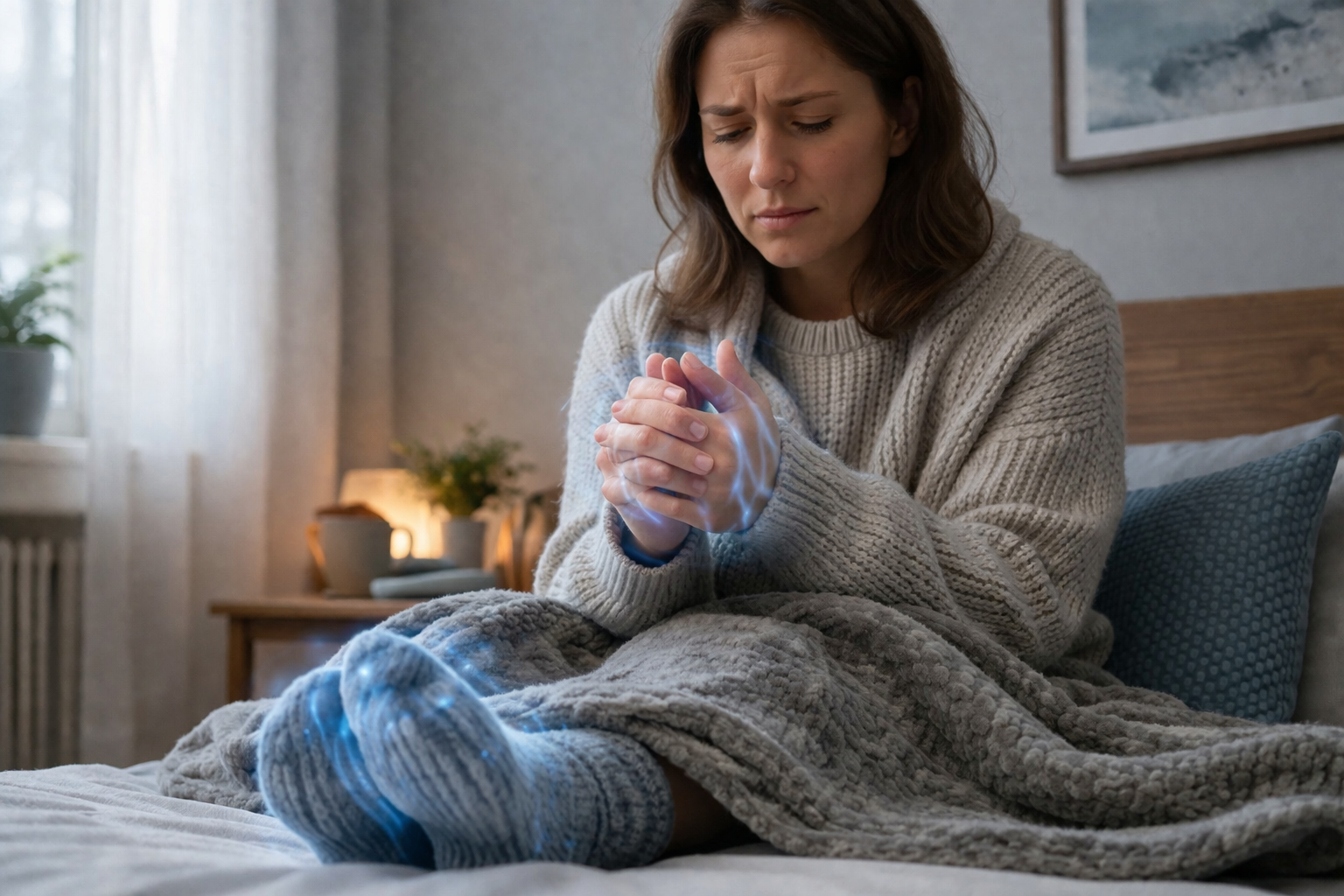 cold hands and feet but no fever